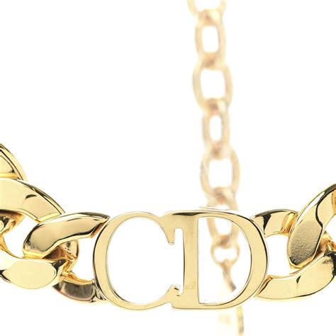 CHRISTIAN DIOR Metal Danseuse Etoile Chain Choker 